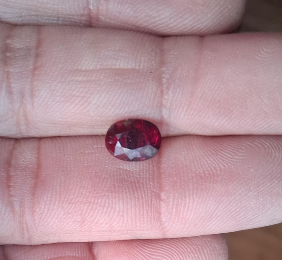 Oval Dark Red Ruby 2.15 Carats July Birthstone for Engagement Ring