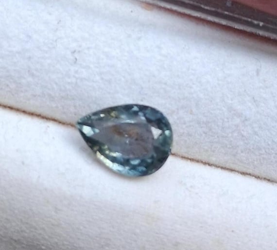 Natural Teal Blue Green Sapphire 1.06 Cts Pear Shape for Jewelry