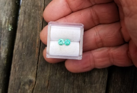 Colombian Emerald 4.5 MM Round Pair for Earrings, May Birthstone for Anniversary Gift for Her, Free Shipping