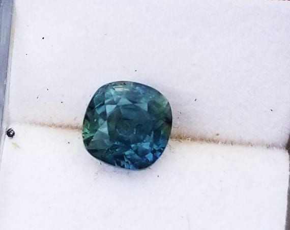 Ceylon Blue Green Sapphire Cushion Shape for Anniversary Jewelry, September Birthstone for Engagement Ring