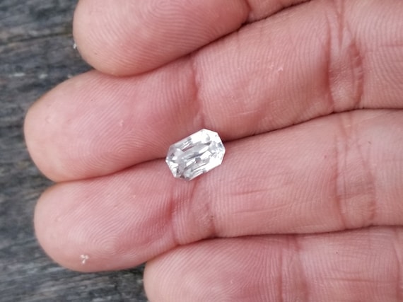 Gemstone Gift Natural White Sapphire Radiant Wedding Anniversary Cut Gift for Her Birthday or Special Occasion