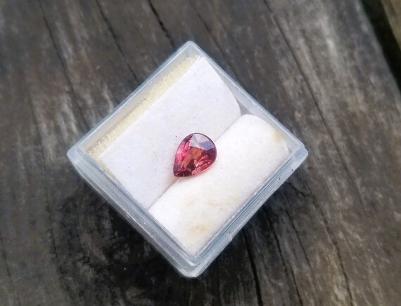 Unique Color Sapphire for Engagement Ring, July Birthstone for Anniversary Jewelry, Pear Shape Magenta Gem, Free Shipping to United States