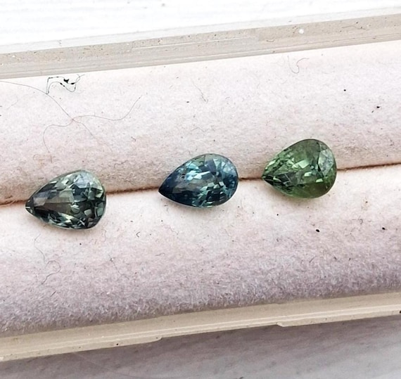 Natural Teal Sapphire Pear Shape Parcel, September Gemstone