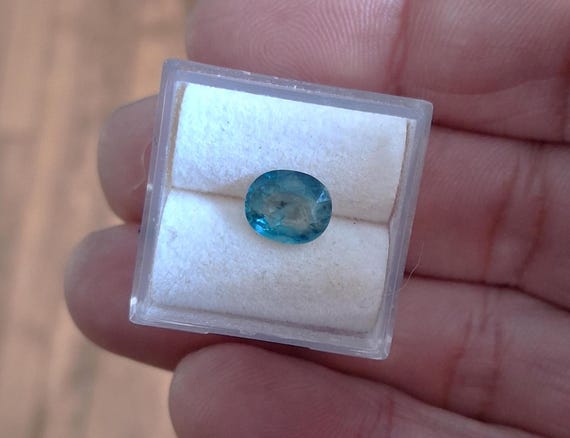 Montana Blue Green Sapphire Oval September Birthstone for Anniversary Gift