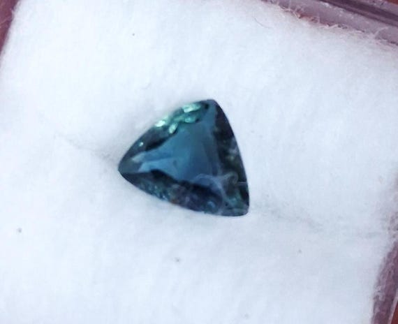 Teal Blue Green Sapphire Triangle Shape September Gemstone for Jewelry