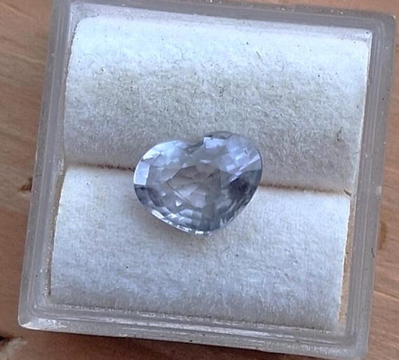 Ceylon Heart Shape Lavender Sapphire, 9x7MM  September Gemstone