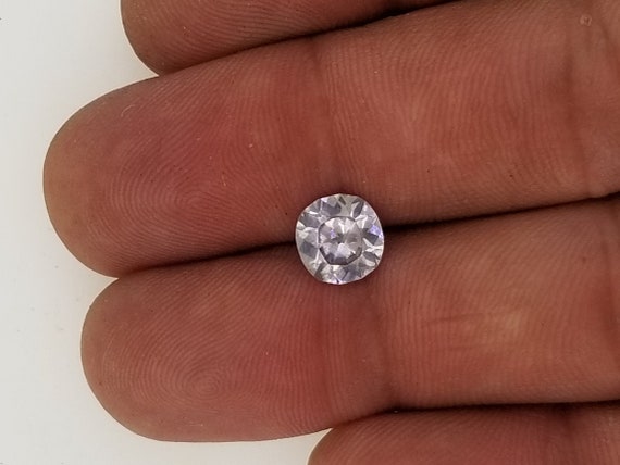 Square Cushion Purple Gray Spinel 7.6 x 7.4 MM Natural Gemstone