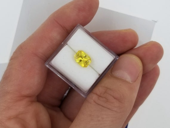Radiant Emerald Cut Yellow Sapphire 1.62cts