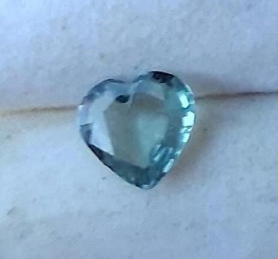 Montana Light Mint Green Teal Sapphire Heart Shape September Birthstone