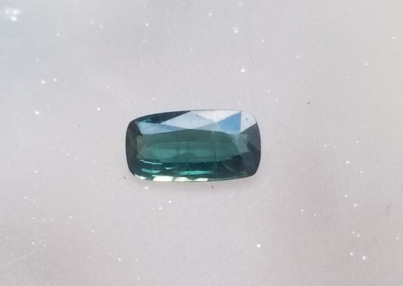 Cushion Teal Sapphire for Jewelry, Unique Over 2 Carats Sapphire for Gem Collectors, Long Cushion Teal, Free Shipping to United States