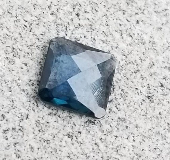 Rose Cut Blue Green Sapphire 1.19cts Square