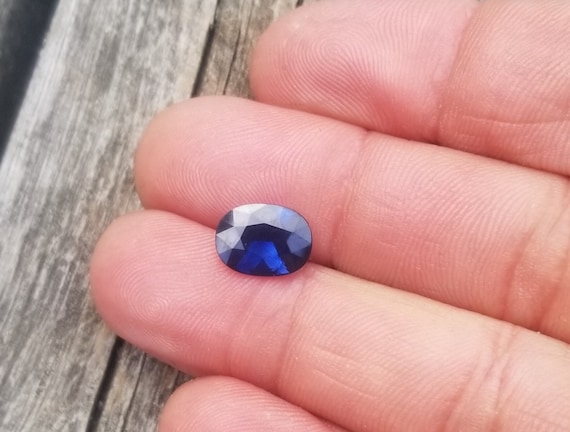 Natural Royal Blue Peacock Sapphire Cushion for Engagement Ring or Wedding Gift for Her