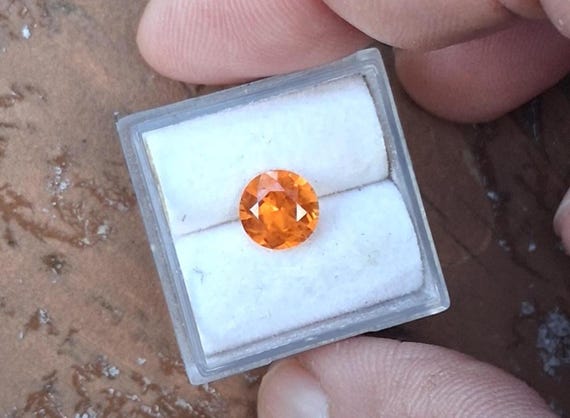 Sunset Color Round Sapphire 7 MM September Birthstone