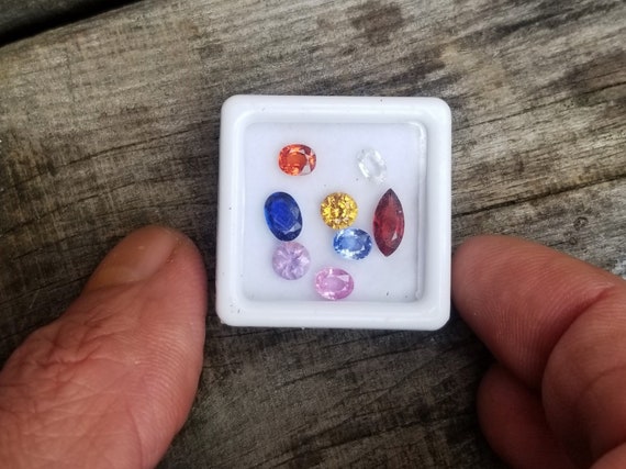 Sapphire Collection 4.28 Cts Ruby, Blue, Pink, Yellow