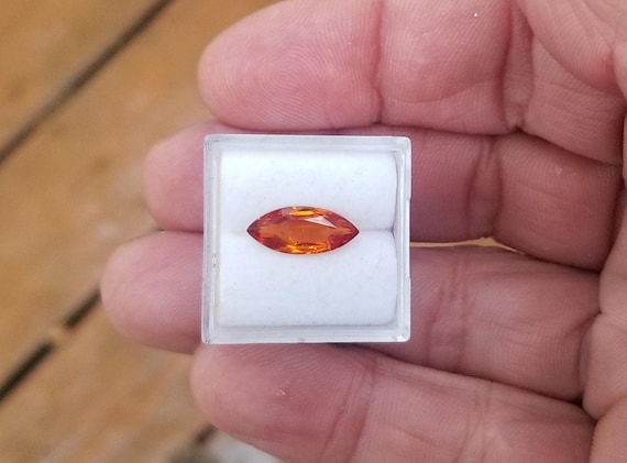 Spessartite Garnet Marquise Shape January Birthstone, Orange Gemstone for women Jewelry Gift, Free Shipping