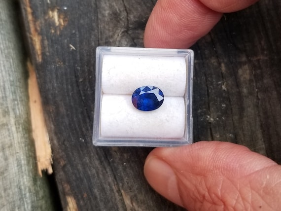 ON HOLD Dark Blue Sapphire 8.1x6.3 MM Oval September Gem