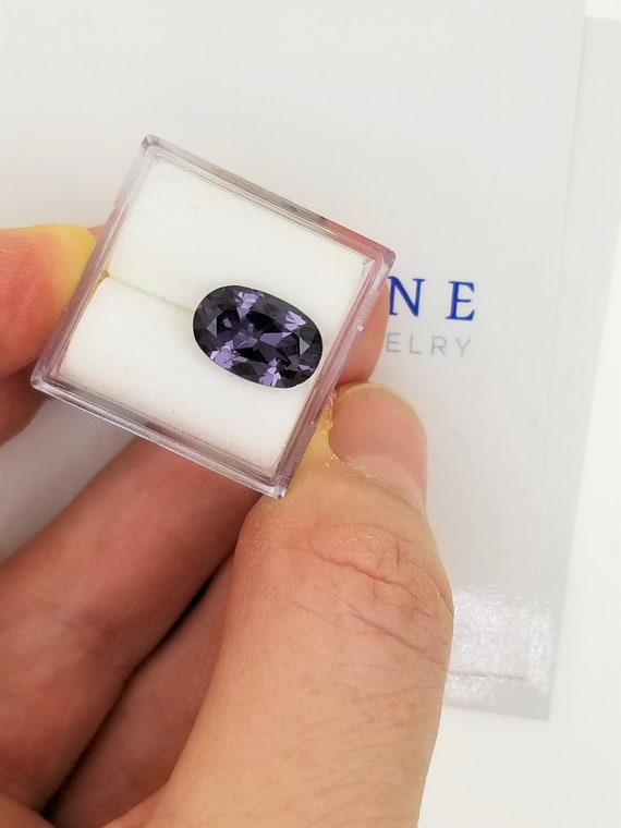 Purple Spinel 11.5 x 7.1mm Oval Precision Cut Gemstone