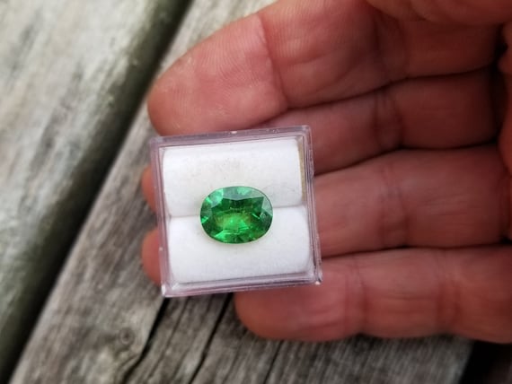 Large Tsavorite Garnet for Fine Jewelry, Fine Green Garnet One of a Kind Anniversary Ring for Her, Free Shipping to USA