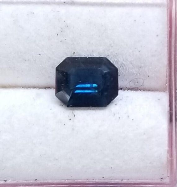 Indigo Blue Emerald Cut Sapphire September Birthstone