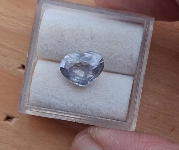 Ceylon Heart Shape Lavender Sapphire, 9x7MM  September Gemstone