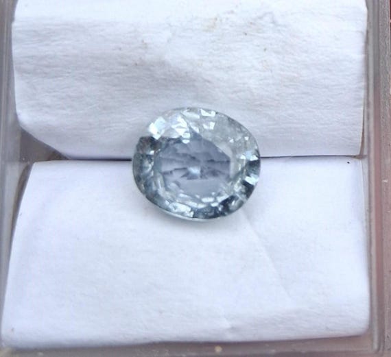 Natural Mint Blue Ceylon Sapphire, September Birthstone for Jewelry Gift