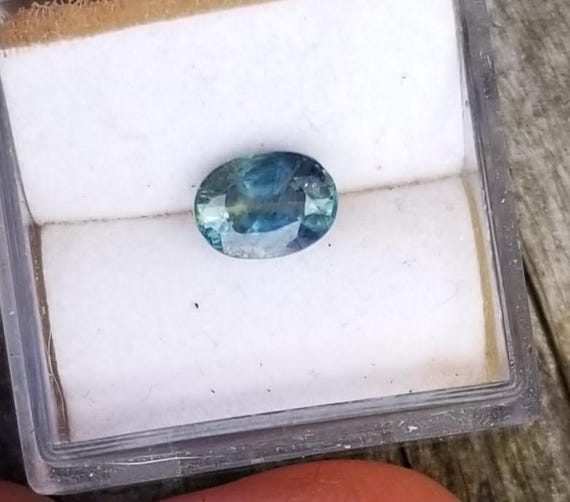 Ceylon 7x5mm Oval Blue Green Sapphire September Gemstone for Anniversary Gift , Free Shipping to USA, Teal  Gemstone for Custom Jewelry