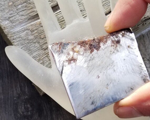 Genuine Iron Meteorite Slice for Collectors. One of a Kind Piece for Gemstone Collectors