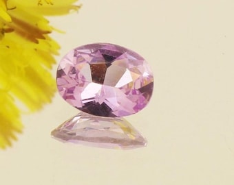 Light Pink Sapphire Precision Cut 6.7x5.2mm Oval