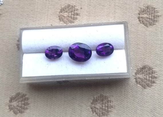 Fine Amethyst Oval Set for Custom Jewelry, February Birthstone for Pendant and Earrings Jewelry, Free Shipping for North America