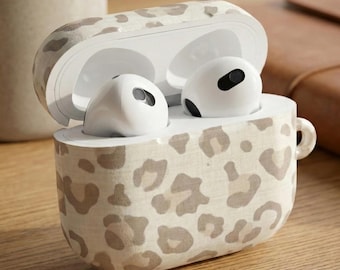 Beige Leopard Cheetah Print AirPod Case Cover | AirPod Case for Gen 1 2 3 4 Pro