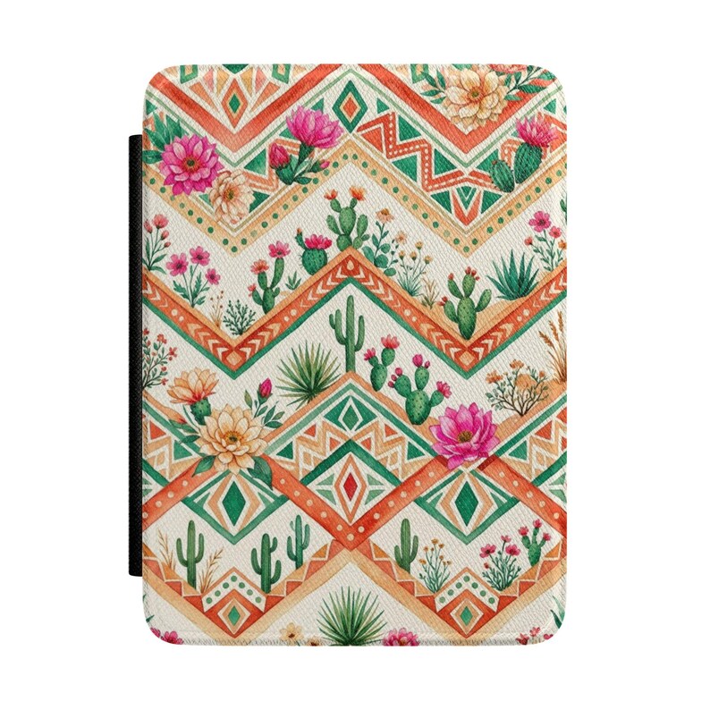 Boho Desert Kindle Case, Southwestern Cactus Floral Kindle Cover, Geometric Aztec Kindle Sleeve, Cute Kindle Paperwhite Case Gift for Her