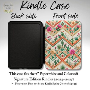 Boho Desert Kindle Case, Southwestern Cactus Floral Kindle Cover, Geometric Aztec Kindle Sleeve, Cute Kindle Paperwhite Case Gift for Her