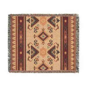 Southwestern Aztec Woven Blanket | Fringe Tapestry Throw, Tribal Decor Throw Blanket Bedding image 13