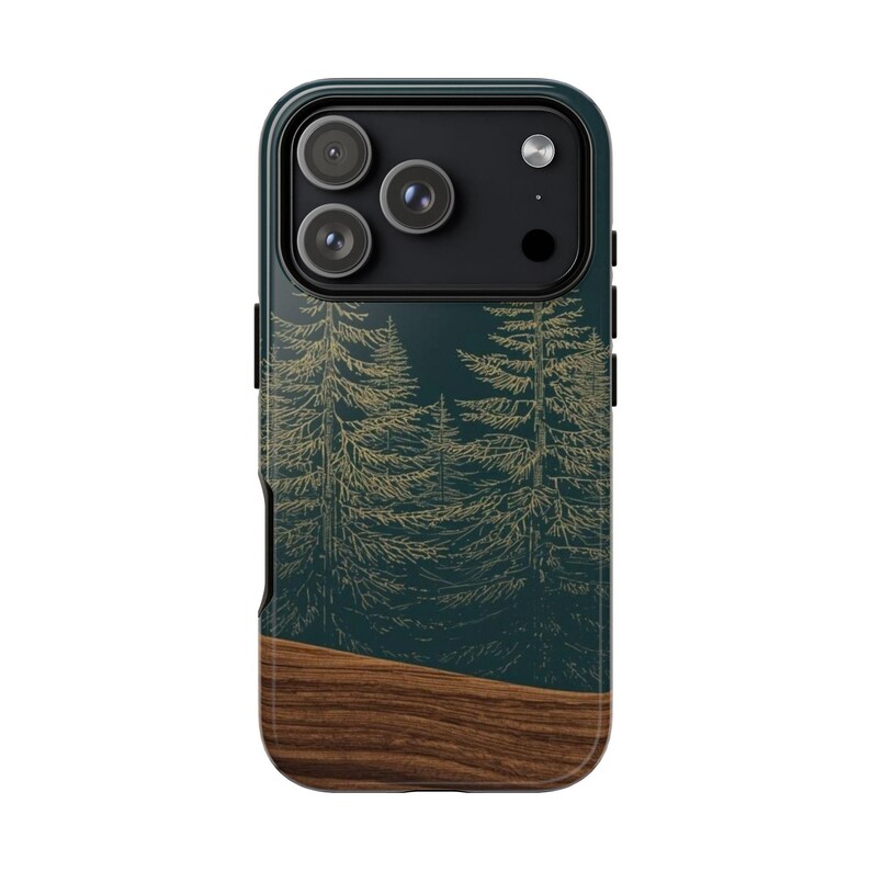 Modern Rustic Evergreen Wooden Phone Case, Samsung S26 Forest Cover Gift, Faux Wood Grain iPhone 17 16 15 14, Samsung Galaxy S25 S24 S23 image 12