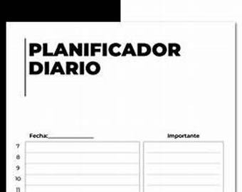 Planificador Diario en Español | Agenda de Organizacion y Produktion | PDF Imprimible