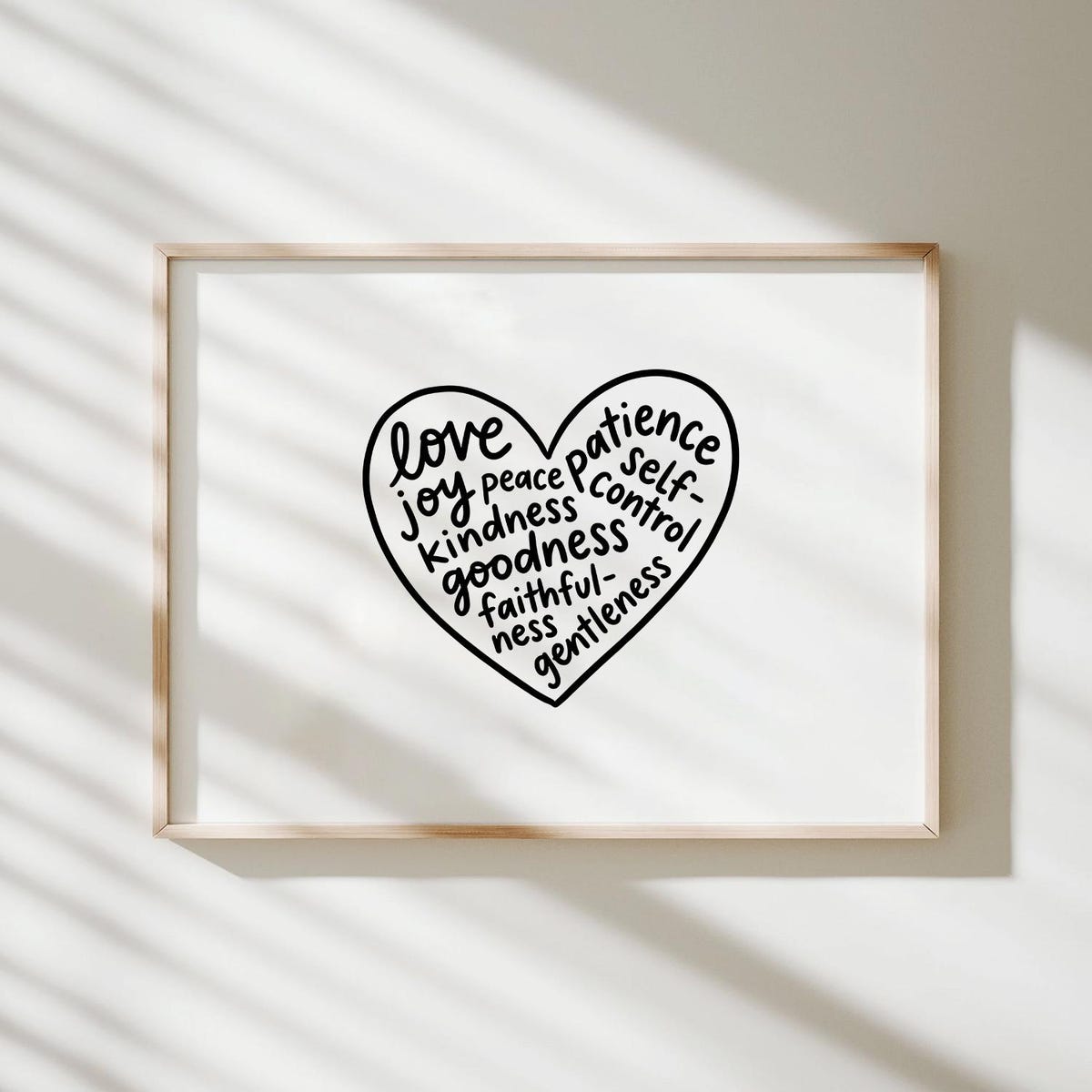 Fruit of the Spirit Print, Christian Scripture Art , Christian Art, Bible Verse All Art, Galatians 5 22, Heart Pint - Etsy