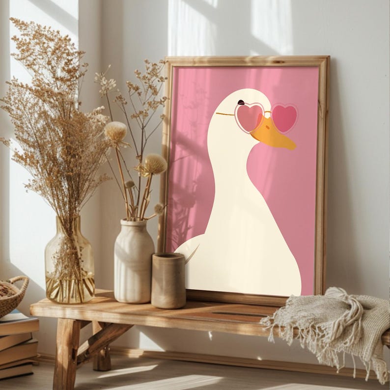 Pinky Silly Goose Poster, Nursery Decor, Toddler Girl Art, Homewarming ...