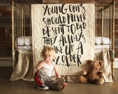 custom quote Peter Pan inspired baby/toddler quilt