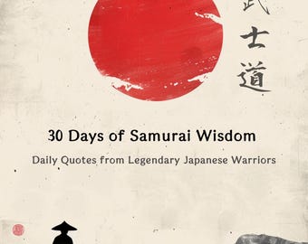 10 Days of Samurai Wisdom – Printable Daily Quote Calendar | Bushido Japanese Motivation | Digital Download PDF