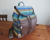 Backpack Made from Woven Aztec Tribal Fabric