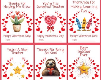 Kids Valentine for Teacher | JK–Grade 4 | Instant Download