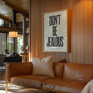 Napoleon Dynamite Movie Quote Poster, Don&#39;t Be Jealous Chatting Babes, Modern Print, Mid-Century, Black and White