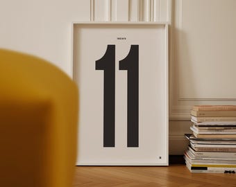This is Spinal Tap Movie Quote Poster, These Go to 11, Modern Print, Mid-Century, Black and White