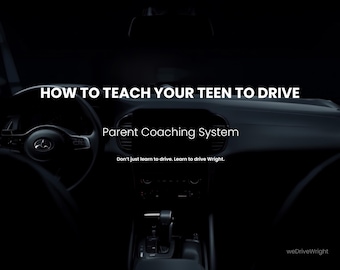 How to Teach Your Teen to Drive | Parent Coaching System | Teen Driver Guide | Supervised Driving | Digital Download PDF