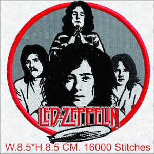 Rockband-borduurontwerp - digitaal bestand retro metalmuziek - Heavy metal-insectenpatch