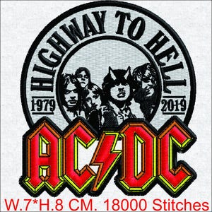 Diseño de bordado de leyenda del hard rock - Parche de homenaje a la carretera - Música heavy metal de los 70