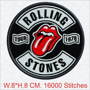 Rock Band Embroidery Design - Retro Metal Music Digital File - Heavy Metal Insect Patch