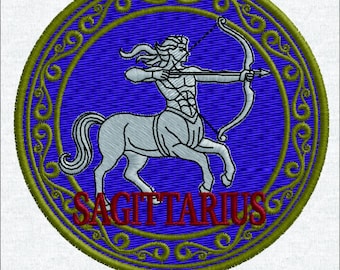 12 Zodiac Signs Designs Set, Libra Scorpio Sagittarius Astrology Pattern, Vintage Mystical Retro Patch,