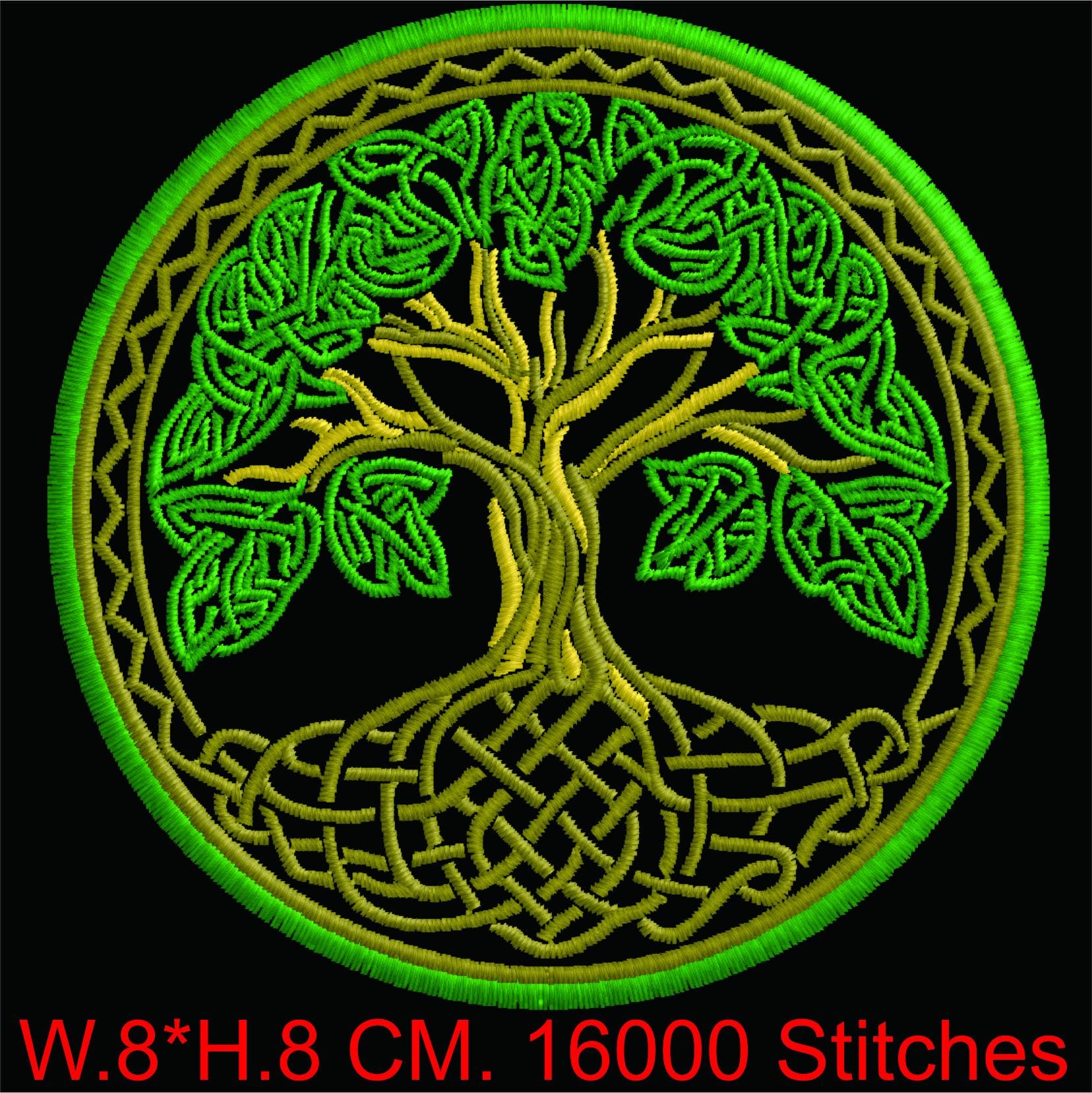 Tree of Life Machine Embroidery Design - Magic Symbol Pattern - Lucky ...
