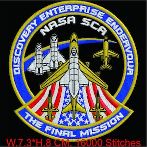 Vintage NASA Space Shuttle SCA Final Mission Machine Embroidery Design